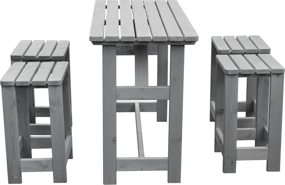 Promadino Barlounge-Set 'Summer' Holz grau 5-teilig