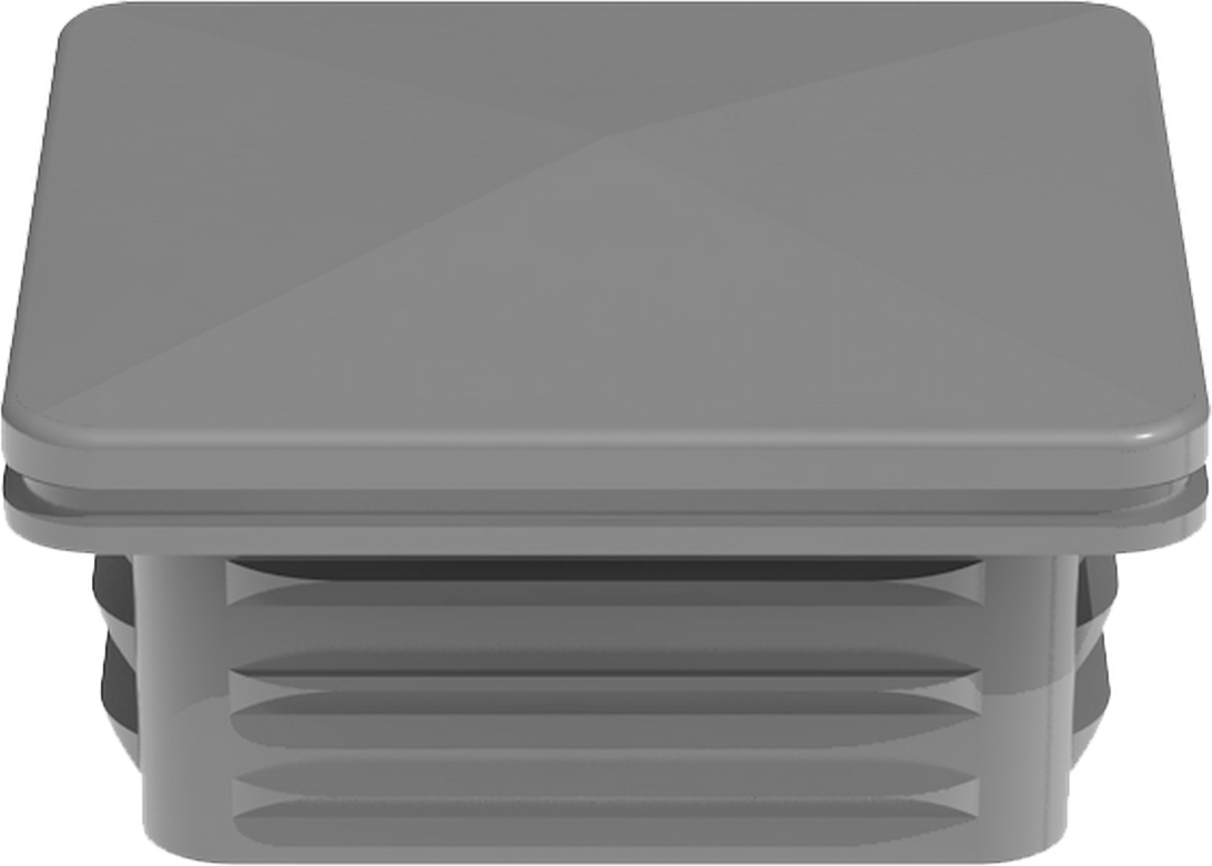 GroJa Pfostenkappe 'Ambiente ' silbergrau, 6 x 6 cm