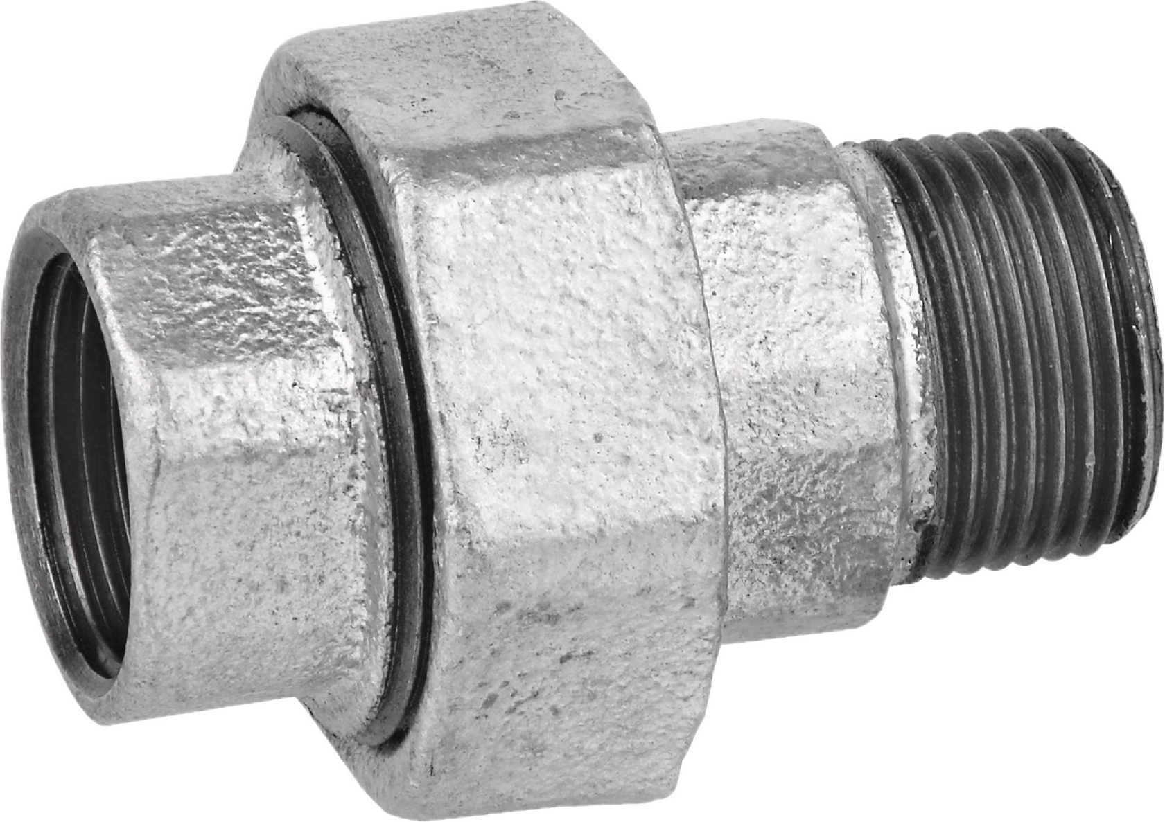 Kirchhoff Verschraubung Temperguss verzinkt IG 12,7 mm (1/2") x AG 12,7 mm (1/2")