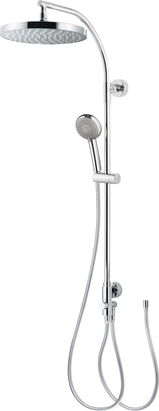 Breuer Duschsystem 'Aquamaxx 320' chromfarben runde Kopfbrause, für separate Armatur