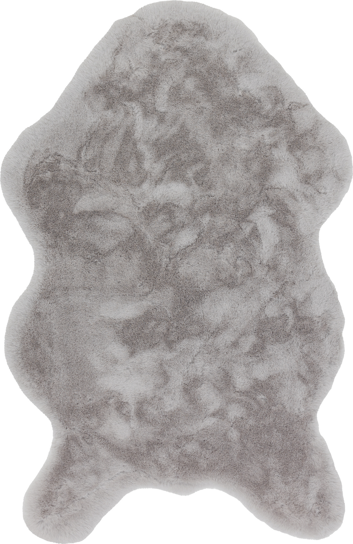 Schöner Wohnen Kollektion Kunstfell-Teppich 'Tender' silbern 70 x 110 cm