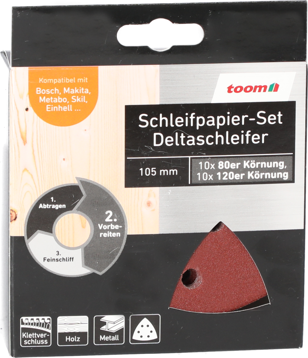 Thumbnail - toom Schleifpapier-Set Ø 105 mm, K 80/120, 20 Stück