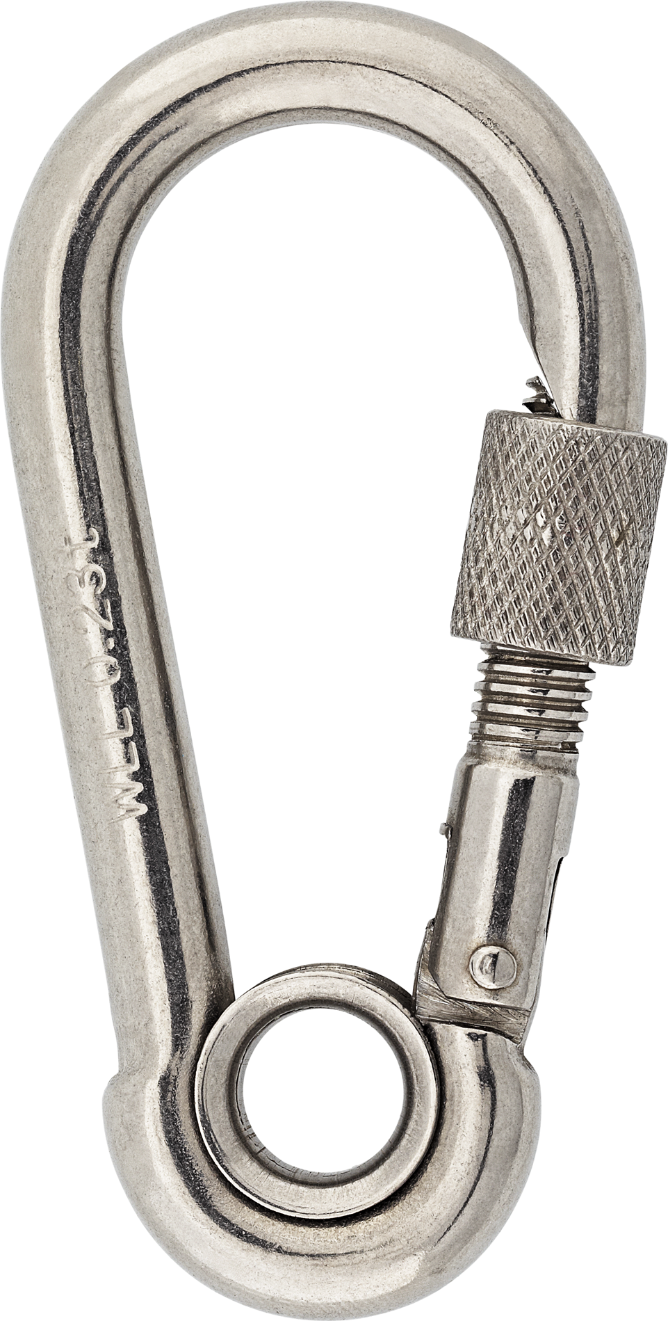 Karabinerhaken mit Sicherung Edelstahl 4A Ø 8 mm