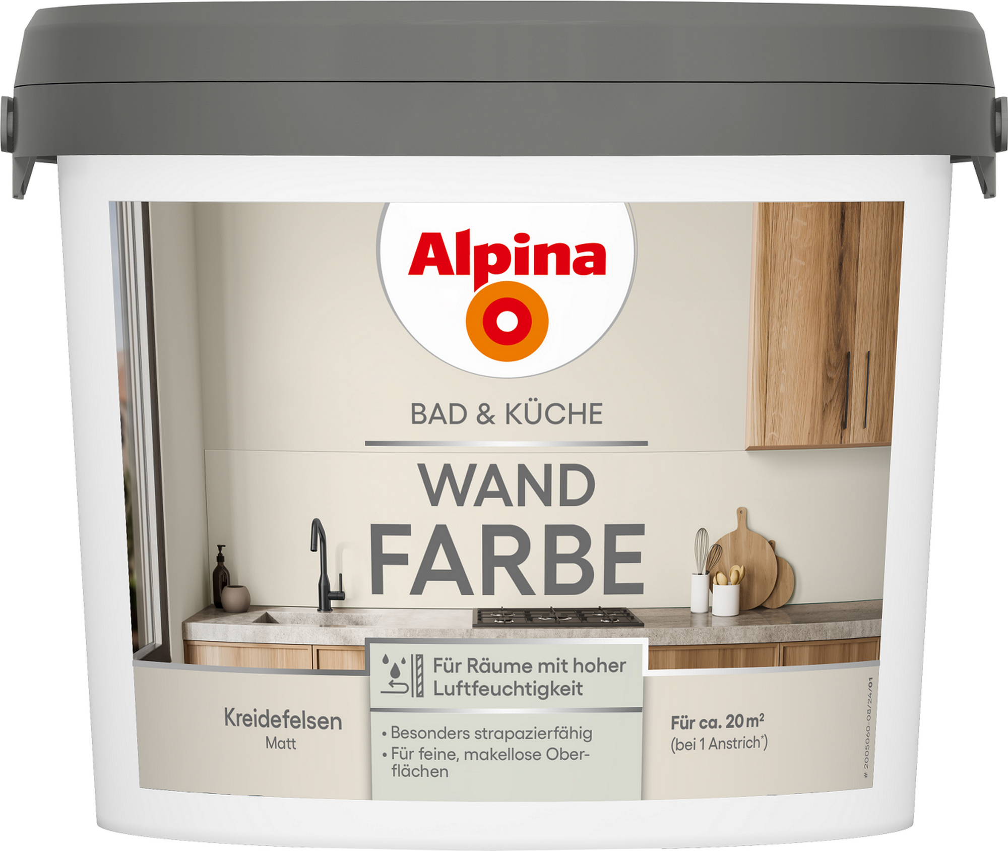 Alpina Bad- und Küchenfarbe Kreidefelsen 2,5 l