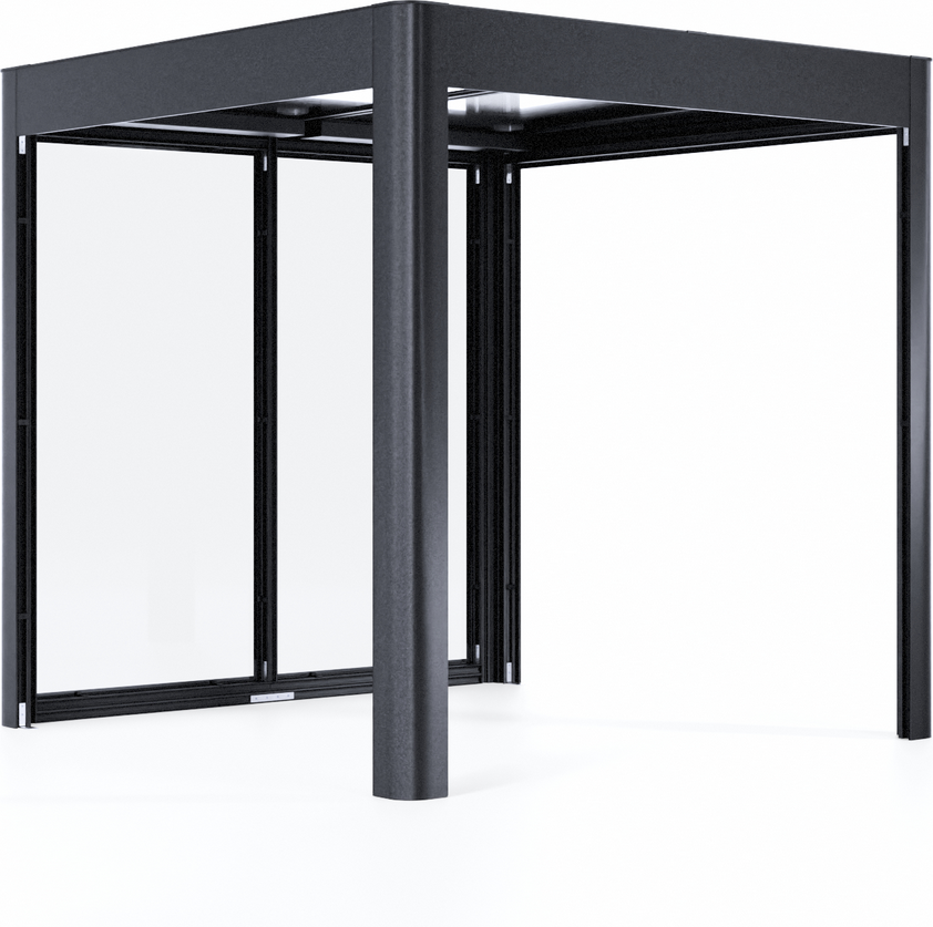 SunElements Pergola 'SunCover Infinity 2.2' 5 m² 233 x 233 x 229 cm 6 mm Acrylglas anthrazit-metallic