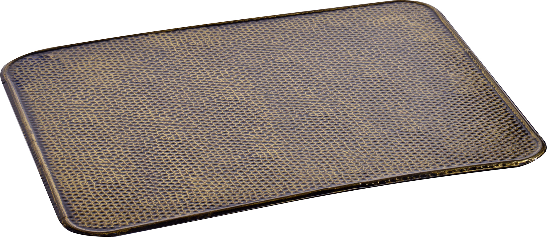 Firefix Bodenplatte rechteckig 50 x 60 cm Messing braun