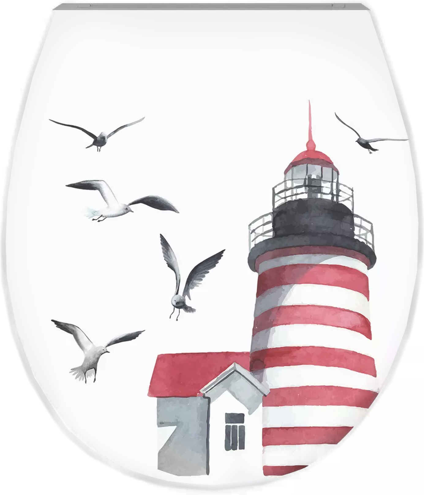 toom WC-Sitz 'Leuchtturm' mit Absenkautomatik Duroplast