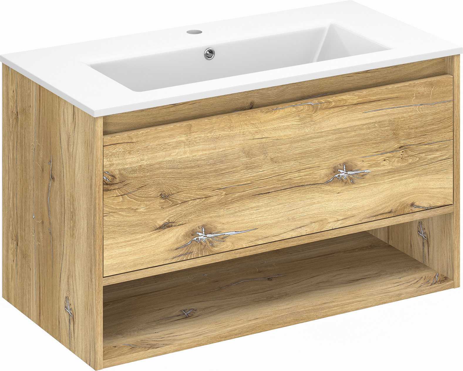 Astor Waschbecken mit Unterschrank 'Mano' braun 90 x 52 x 45 cm