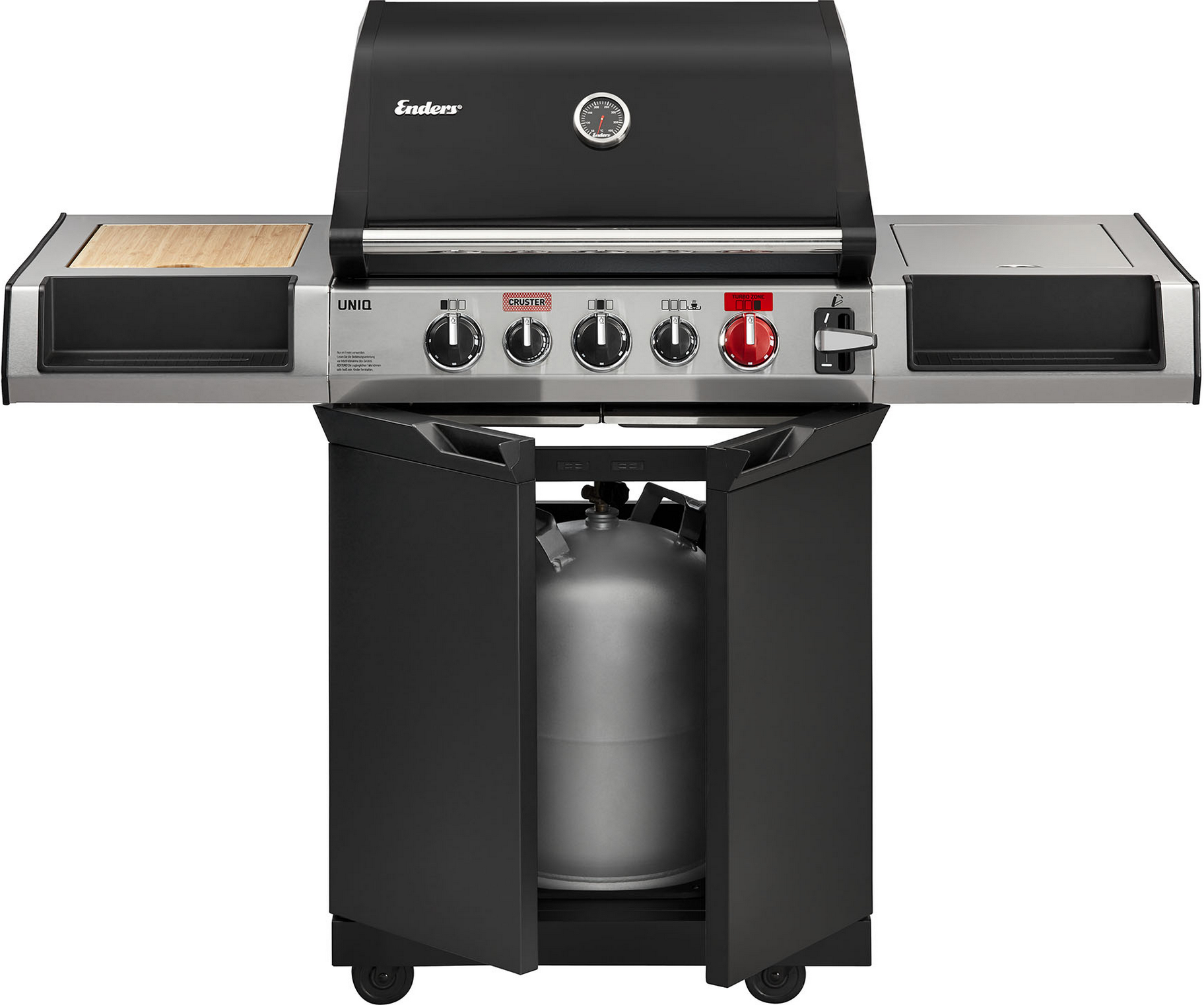 Enders Gasgrill 'Cruster Uniqe 3' schwarz/silber 145 x 120 x 65,5 cm