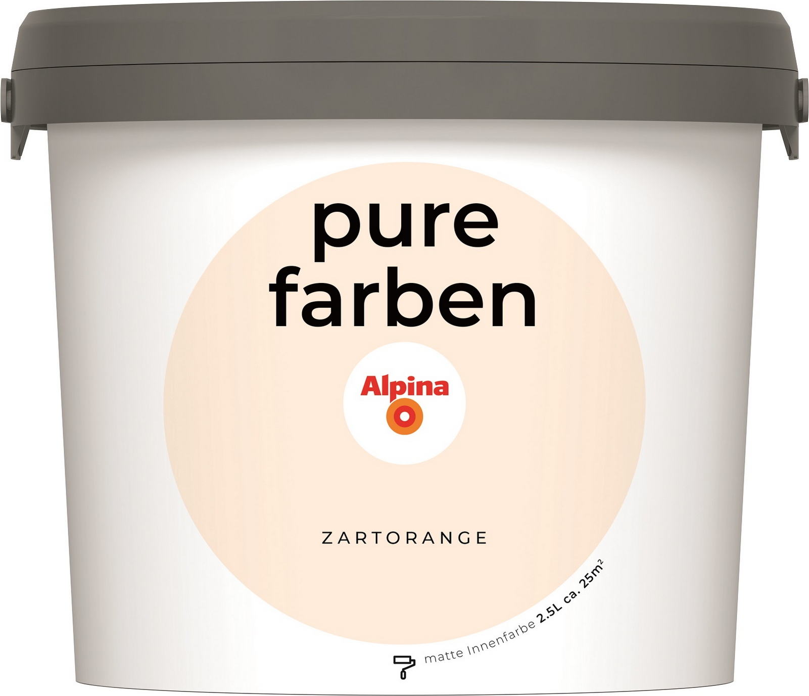 Alpina Wandfarbe 'Pure Farben' zartorange matt 2,5 l