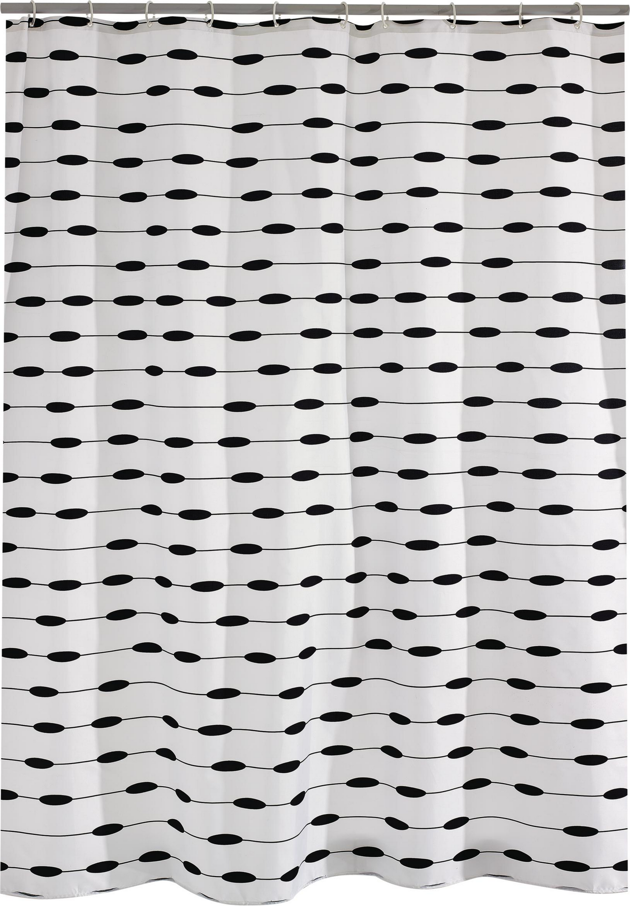 toom Duschvorhang 'Lace' Textil schwarz 180 x 200 cm