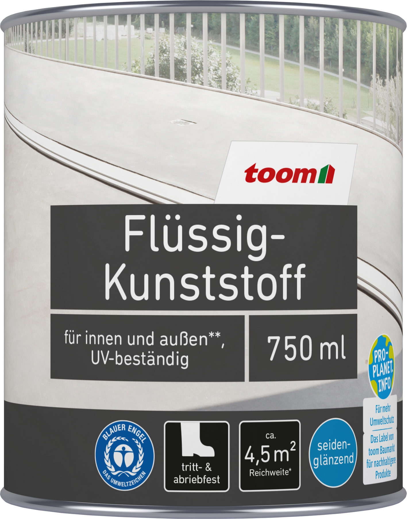 toom Flüssigkunststoff tiefschwarz 750 ml