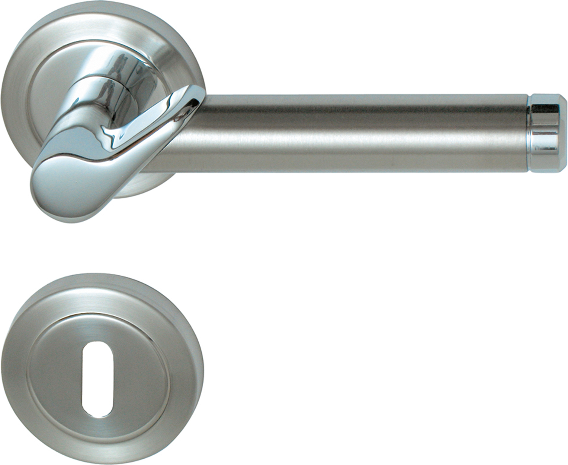 Alpertec Türbeschlag "Elaine" Bicolor chromfarben