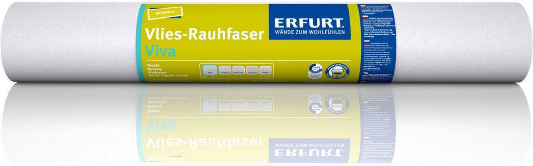 Erfurt Vlies-Rauhfasertapete 'Viva' weiß 0,53 x 15 m