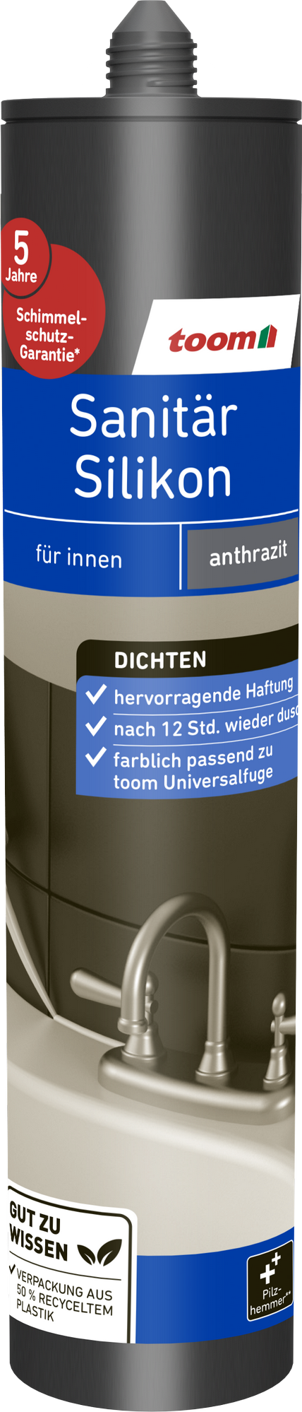 toom Sanitärsilikon anthrazit 310 ml