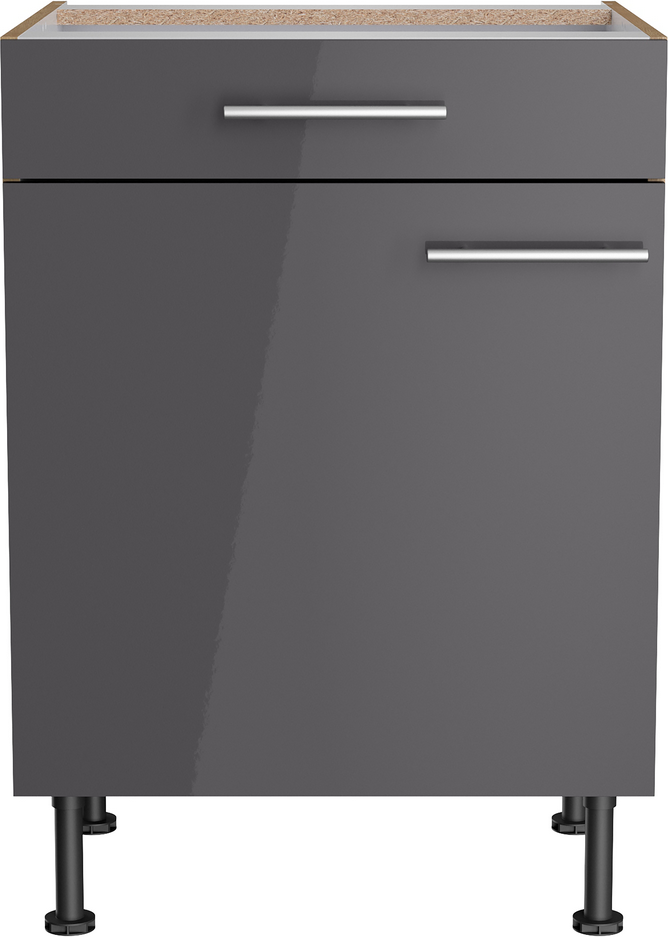 OPTIFIT Unterschrank 'Optikomfort Jonte984' anthrazit/eichefarben 60 x 87 x 58,4 cm