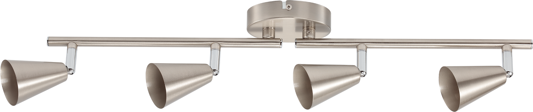 toom LED-Deckenleuchte 'Ines' silbern 4-flammig 60 x 16,6 x 5,8 cm