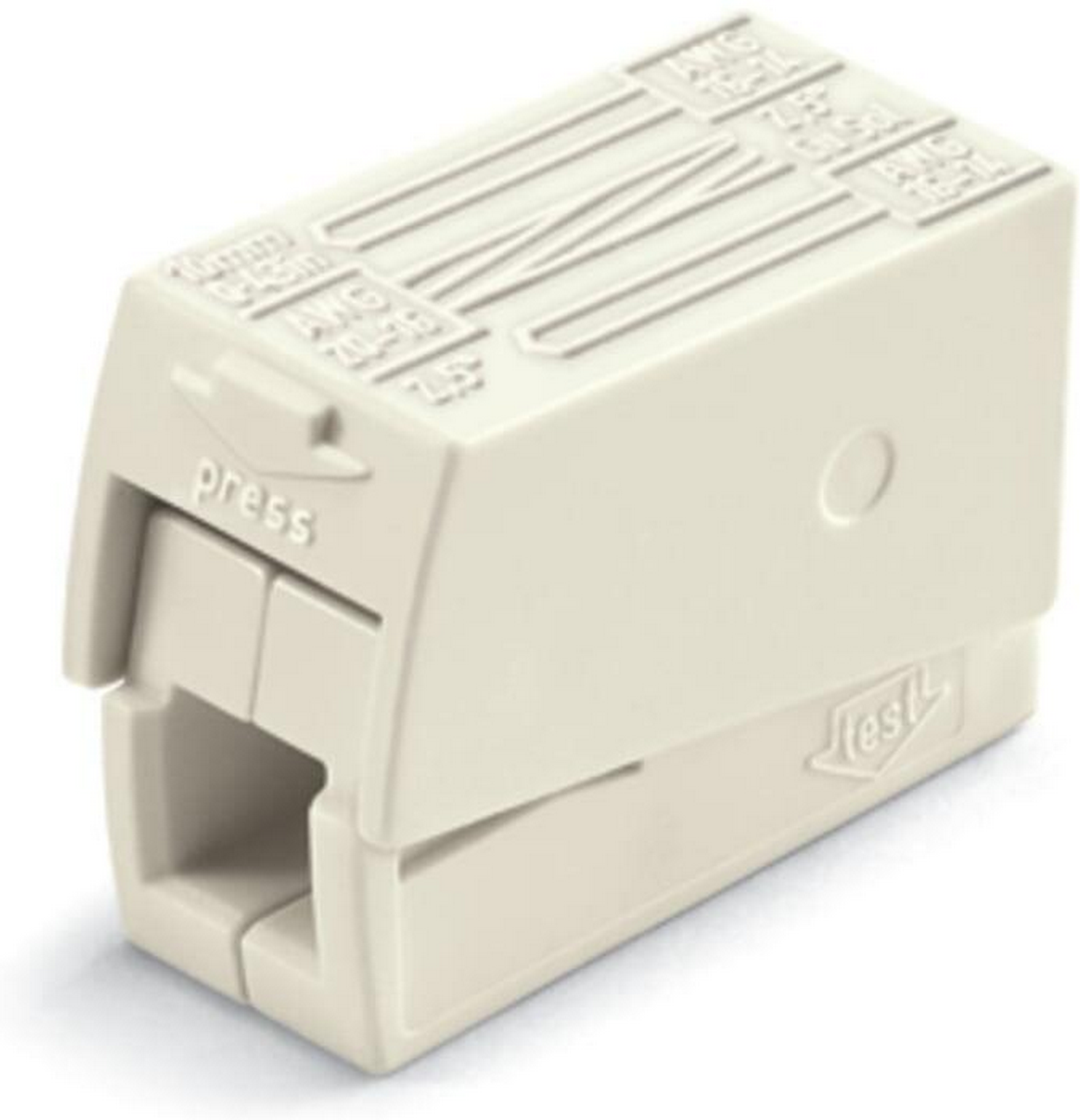 Wago Installationsklemme 2-polig weiß 25 Stück