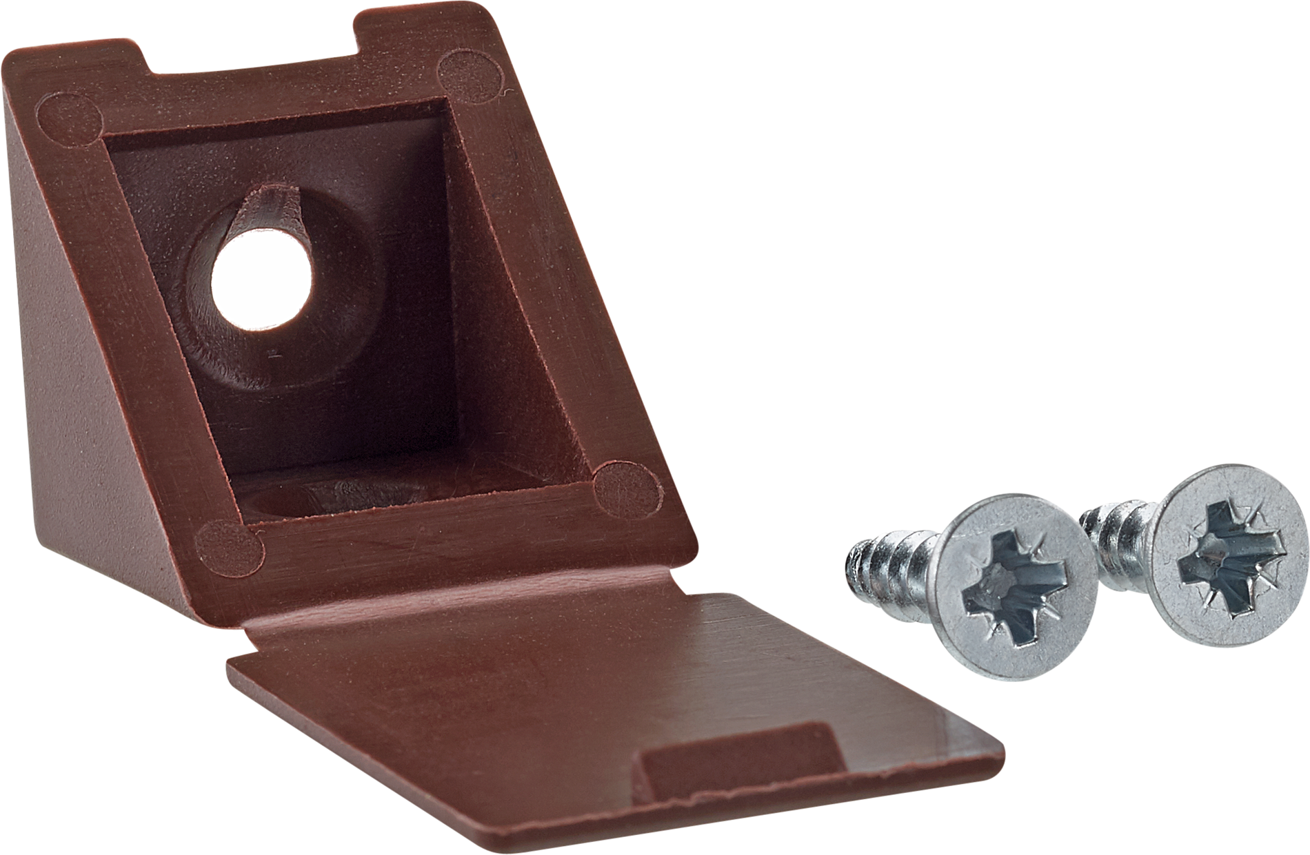 toom Eckverbinder Kunststoff braun 35 x 25 x 25 mm, 4 Stück