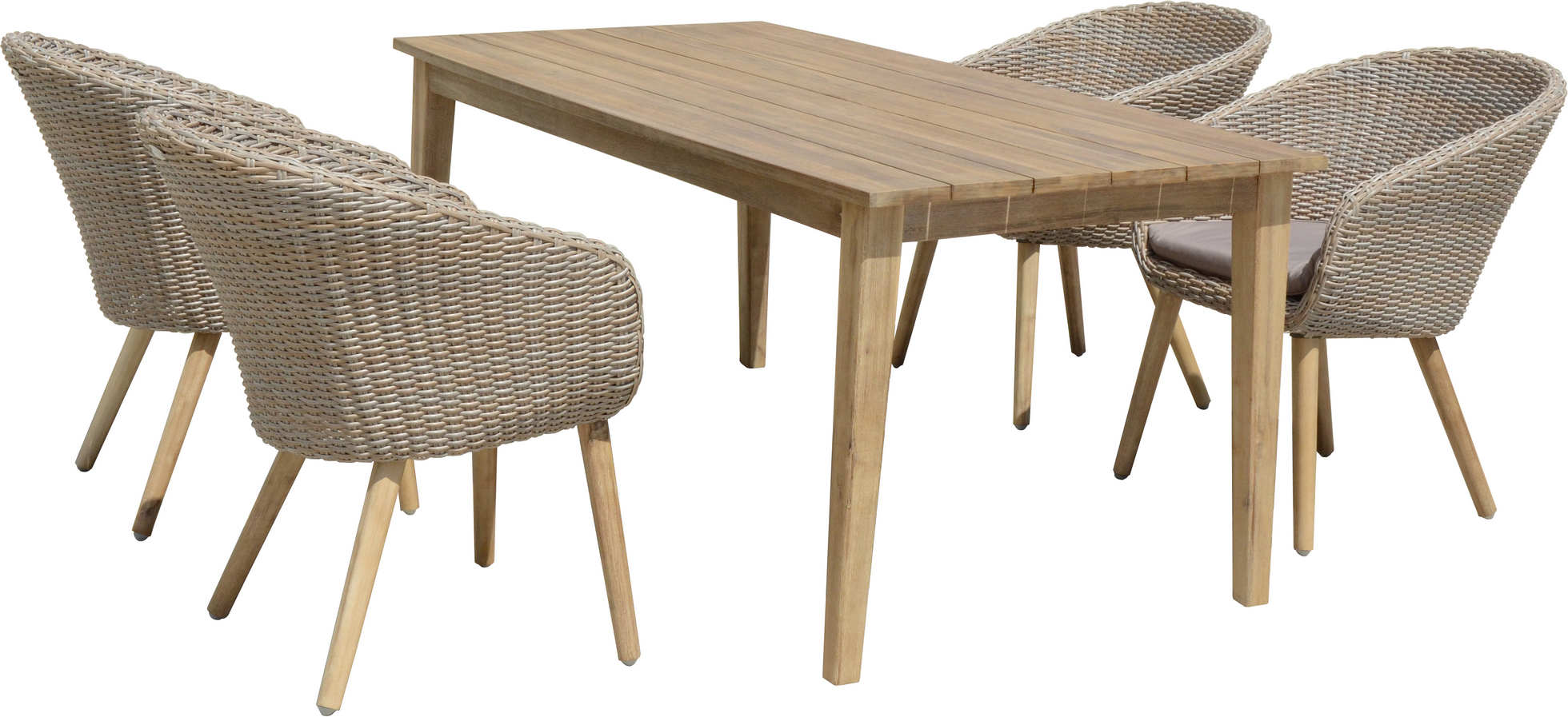 Garden Pleasure Gartenmöbel-Set 'Visalia' braun 5-teilig