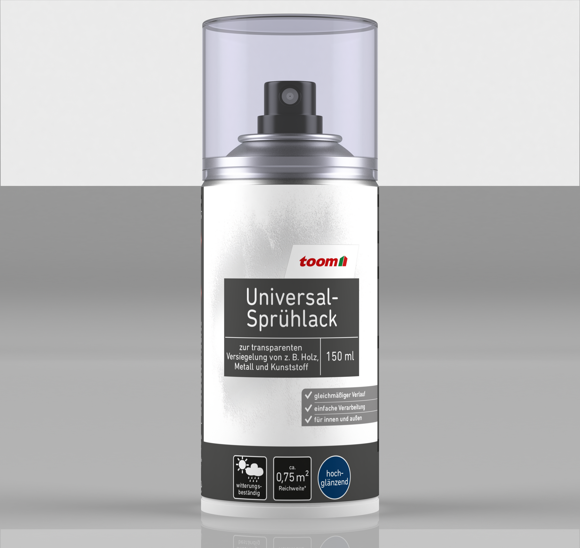 toom Universal-Sprühlack transparent glänzend 150 ml