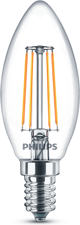 Philips LED Lampe Kerzenform 4,3 W E14 warmweiß 470 lm Dreierpack