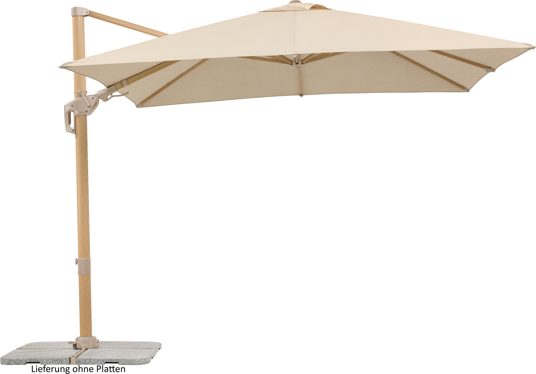 Schneider Ampelschirm 'Rhodos Twist Loft' natur Ø 300 cm