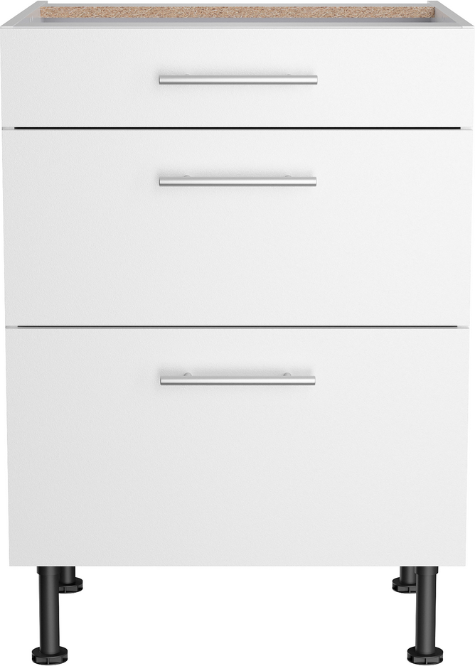 OPTIFIT Unterschrank mit 3 Auszügen 'Optikomfort Bengt932' weiß 60 x 87 x 58,4 cm