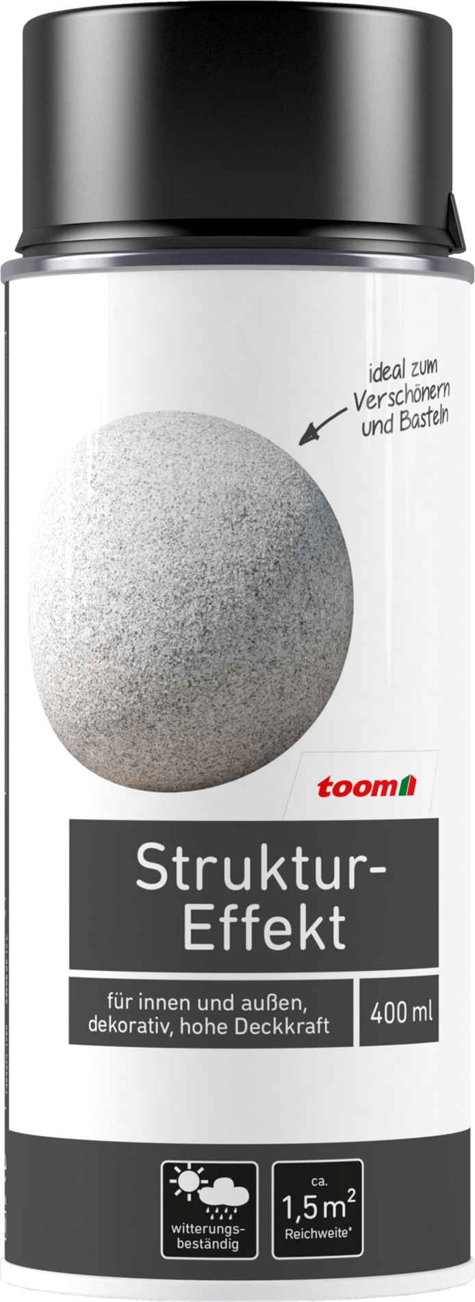 Thumbnail - toom Effekt-Sprühlack schwarz seidenmatt 400 ml