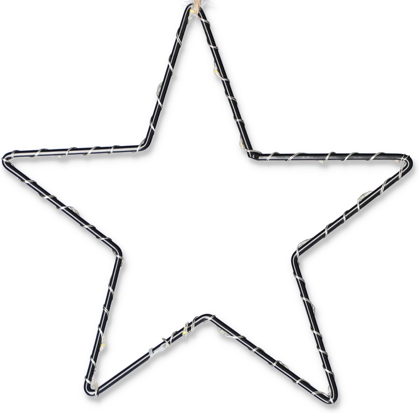 toom LED-Leuchtstern schwarz 20 LEDs warmweiß Ø 18 cm