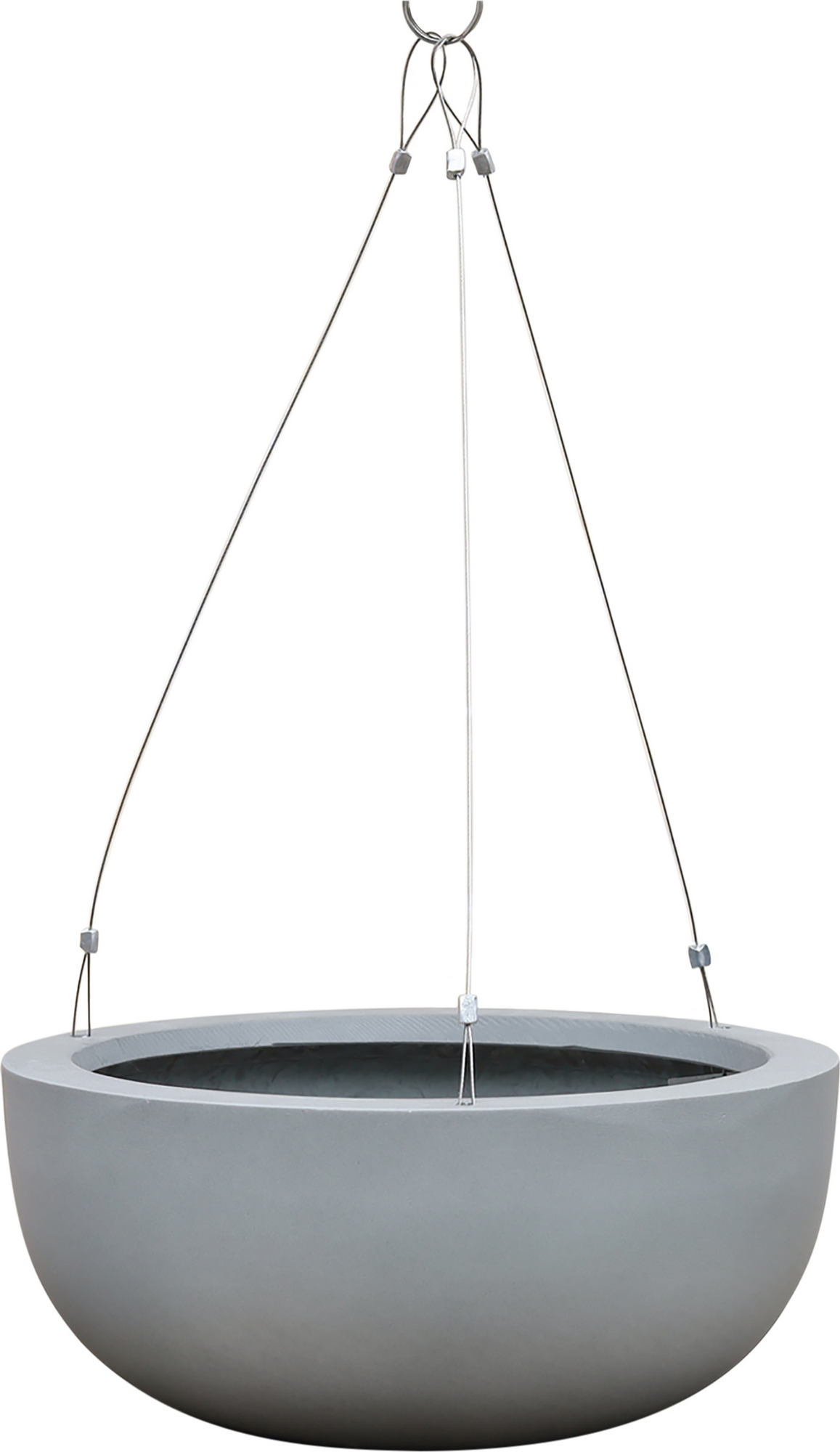 toom Blumenampel 'Palomo' Polyfibre Betonoptik grau rund Ø 30 x 13 cm