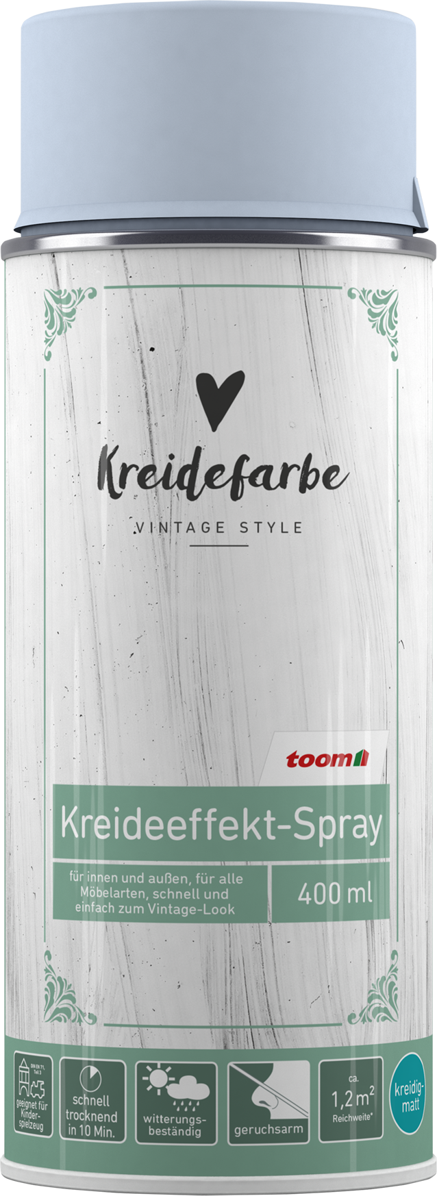 toom Kreideeffekt-Spray pastellblau matt 400 ml