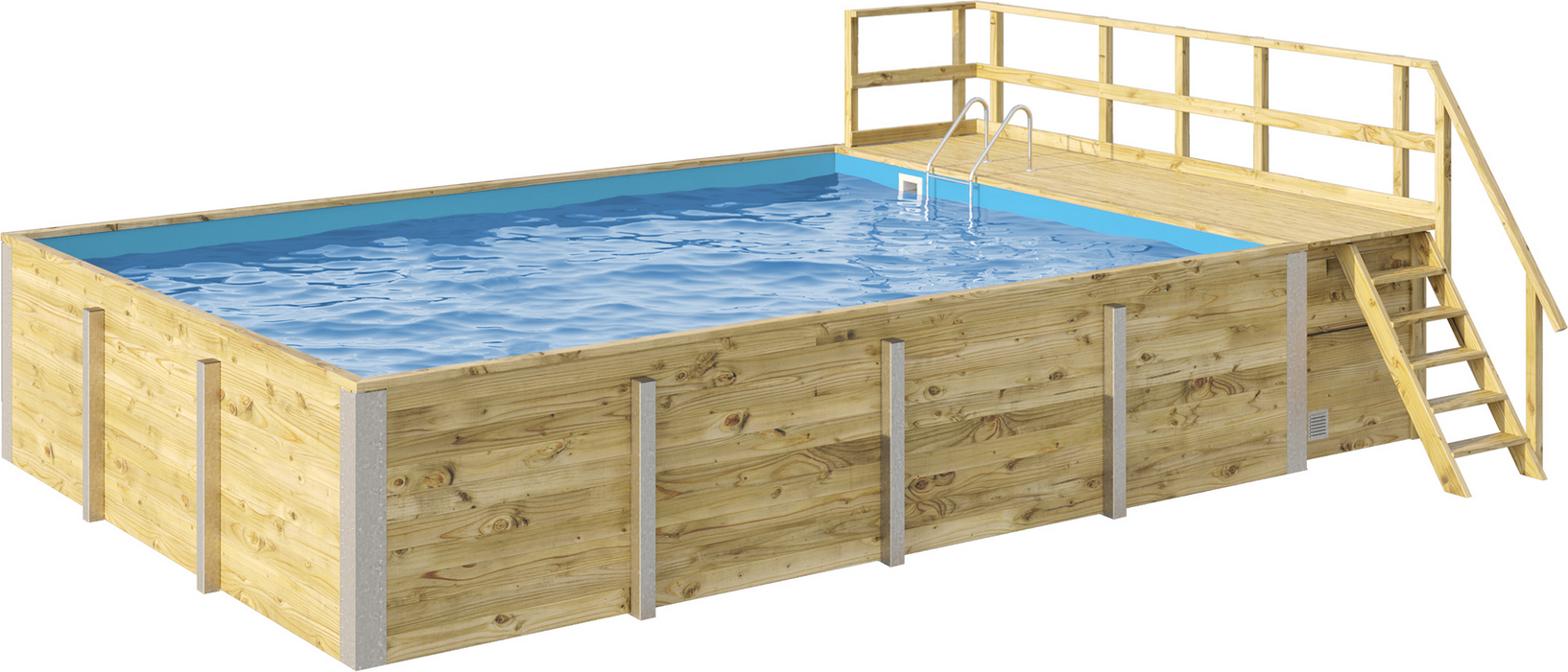 Weka Massivholz-Pool '595' 416 x 203 x 644 cm