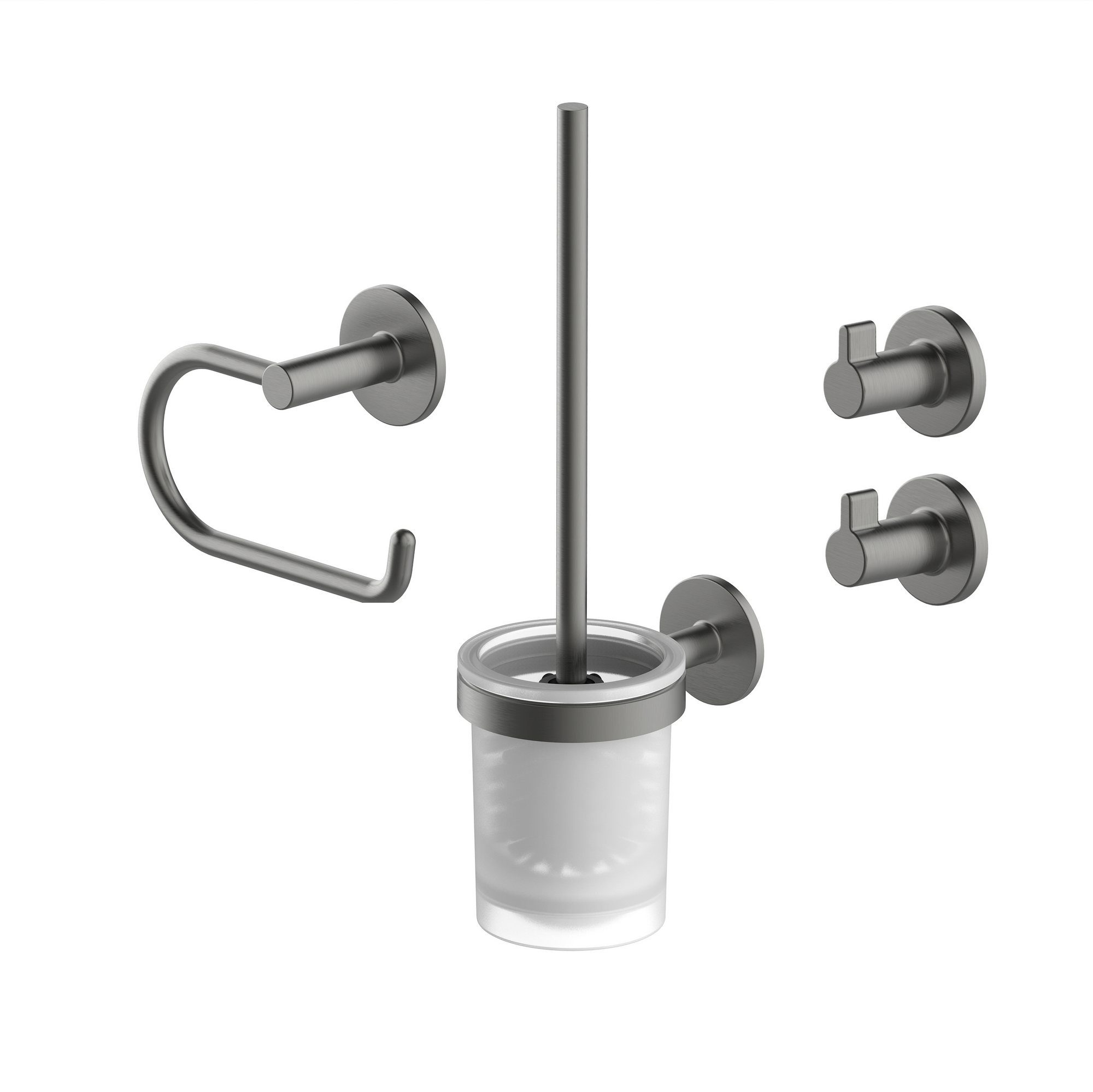 Lenz Badaccessoire-Set 'Sivo' graphitgrau 4-teilig