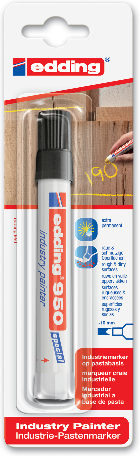 Edding Industrie-Pastenmarker '950' schwarz bis 10 mm