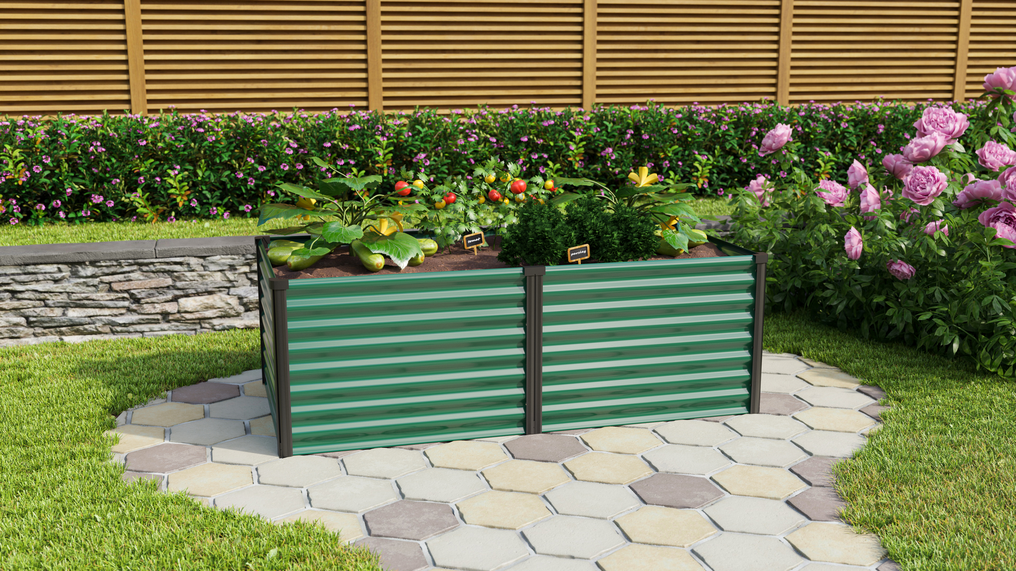 Vitavia Hochbeet 'Linus 630' 188 x 63 x 96 cm grün