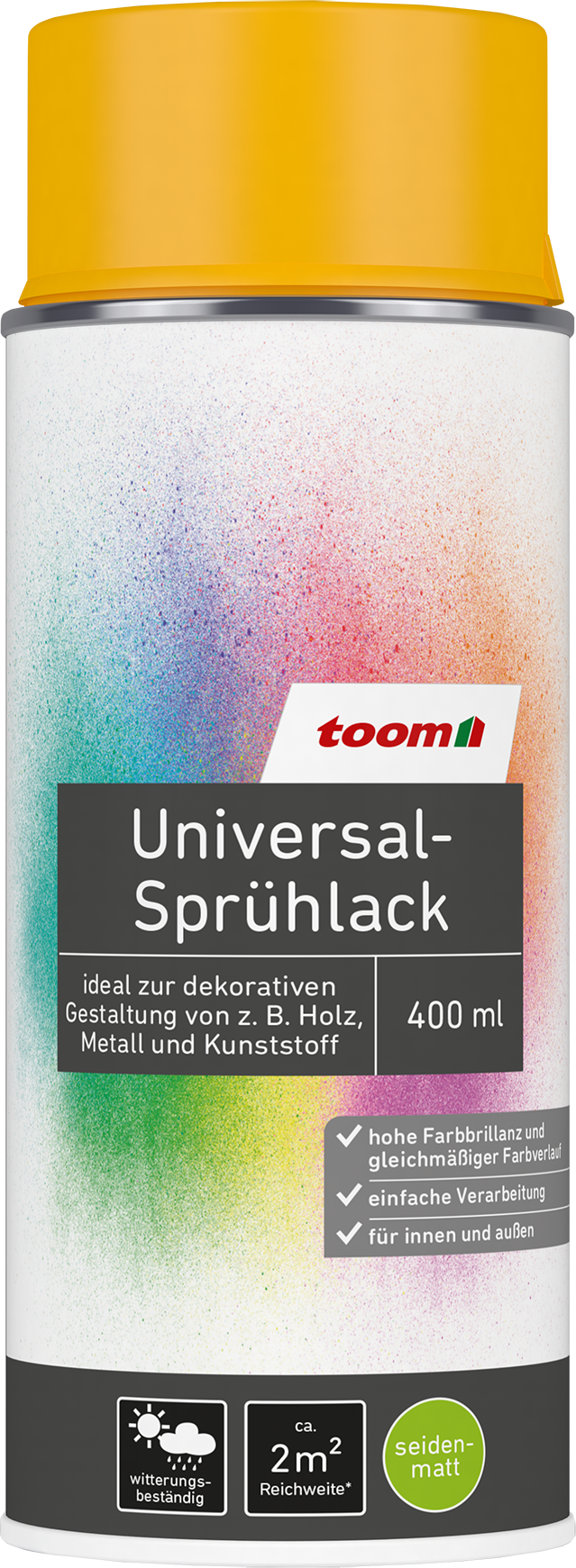 Thumbnail - toom Universal-Sprühlack 'Sonnenblume' orangegelb seidenmatt 400 ml