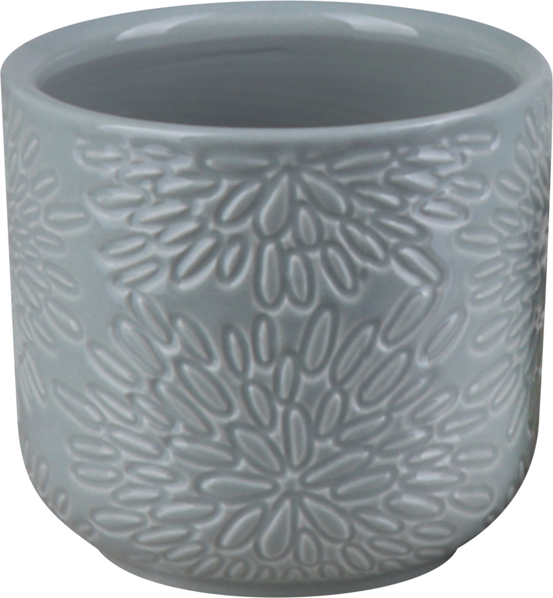 Übertopf 'Flora' Keramik grau glasiert Ø 8,3 x 7,5 cm