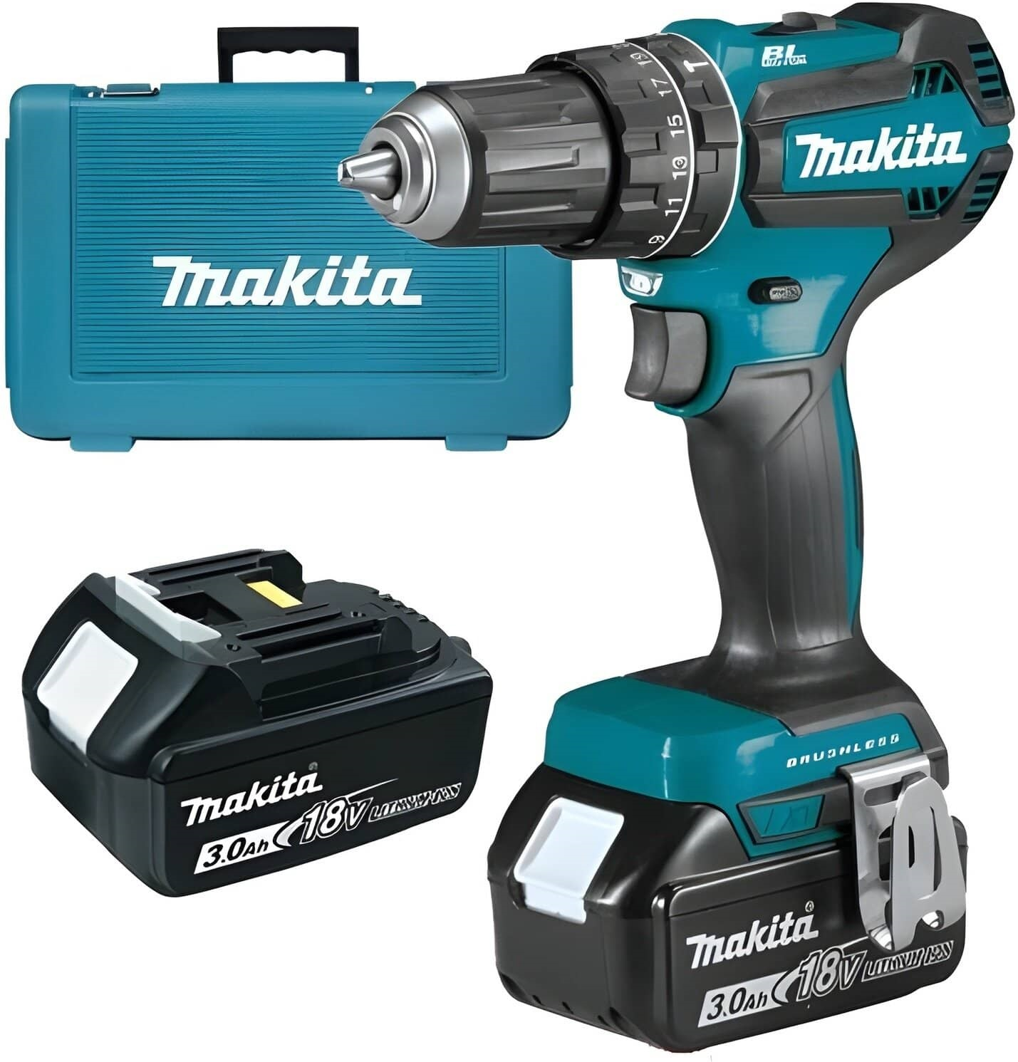 Makita Akku-Schlagbohrschrauber 'DHP485RFE' mit Akku und Ladegerät