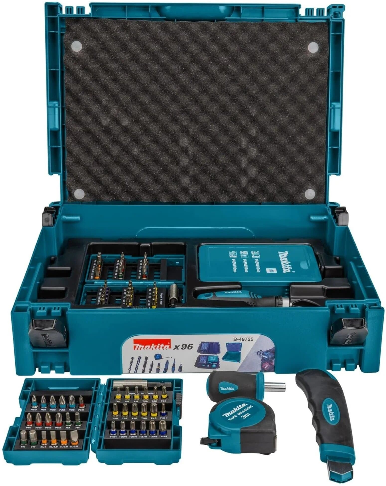 Thumbnail - Makita Bohrer- und Bitset 'B-49725' 96-teilig