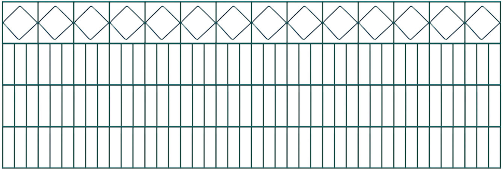 Arvotec Doppelstabmatte 'Exclusive' moosgrün 210 x 80 cm, mit Karodekor