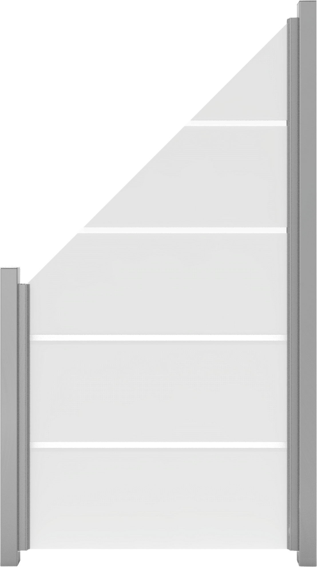 GroJa Fertigzaun 'Ambiente' schräg links Streifen 90 x 180/90 cm