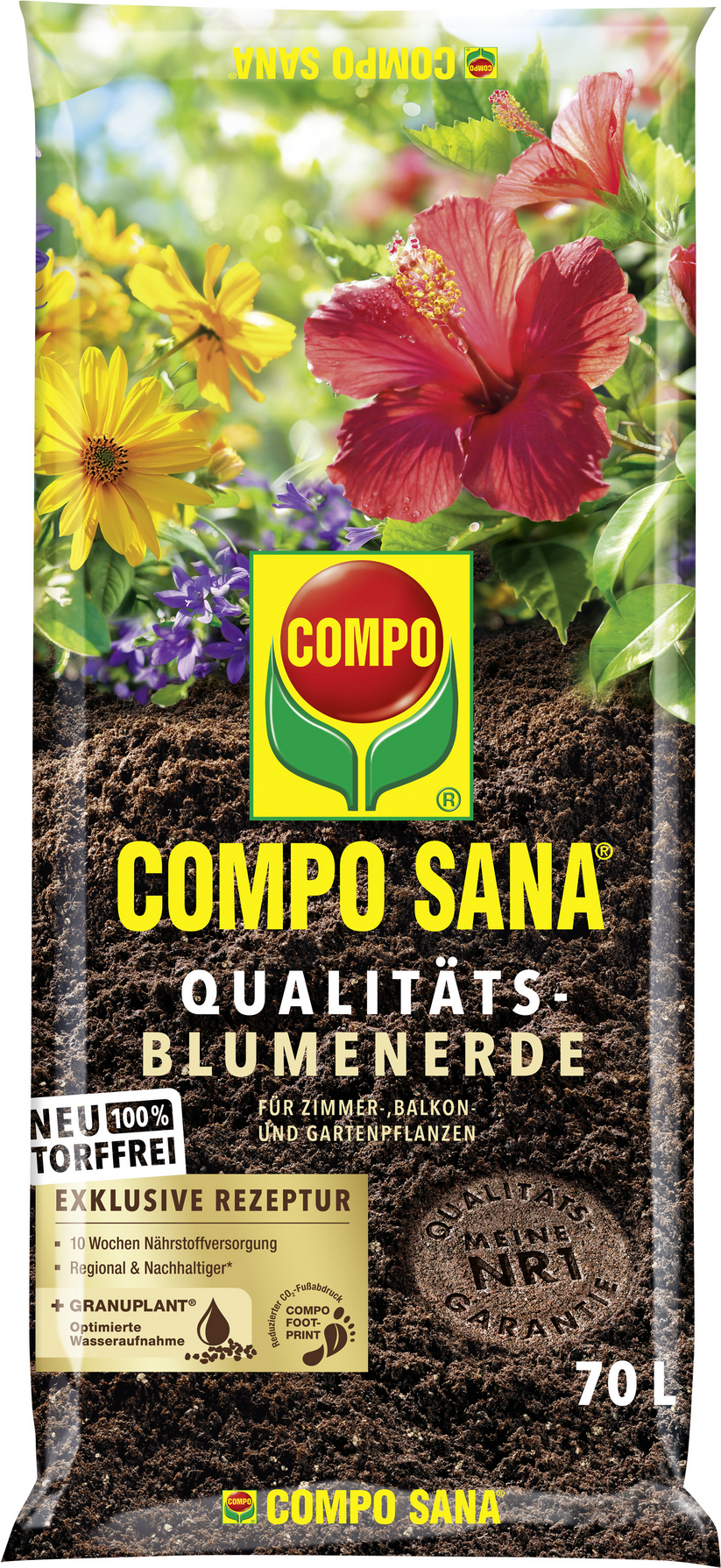 Thumbnail - Qualitäts-Blumenerde 'Compo Sana' torffrei 70 l