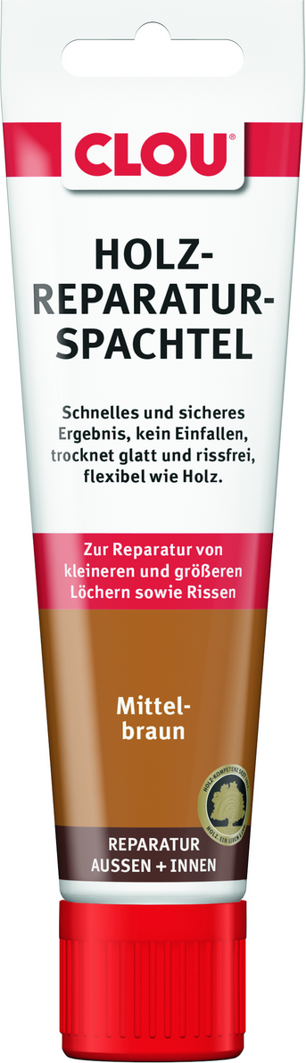 Clou Holzreparatur-Spachtel mittelbraun 55 g