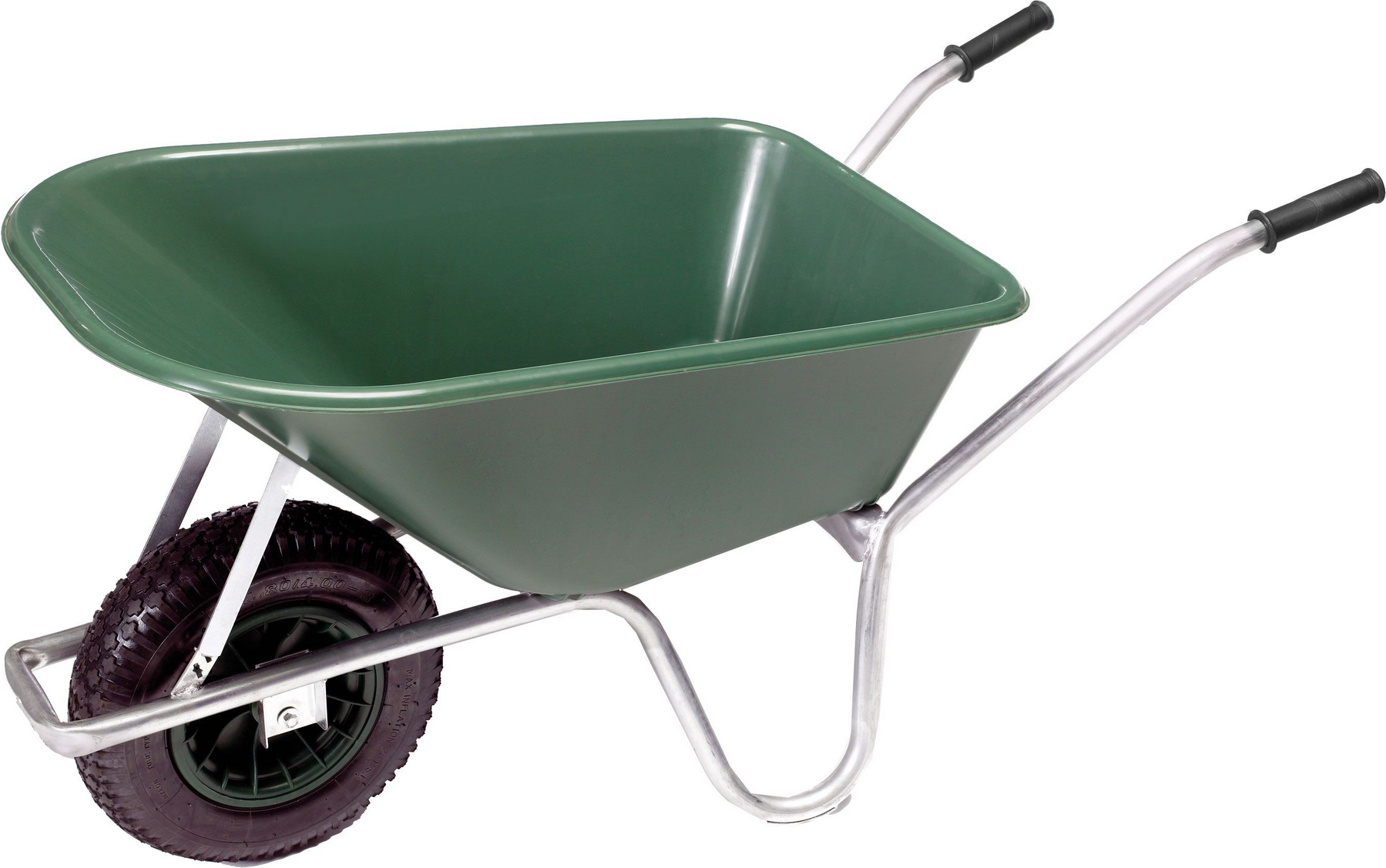 Pro-bau-tec Gartenschubkarre grün Stahl / Polypropylen 100 l