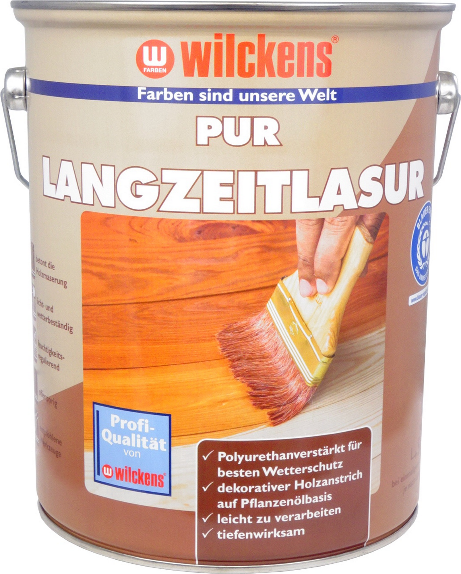 Wilckens Langzeitlasur 'Pur' teakfarben 5 l