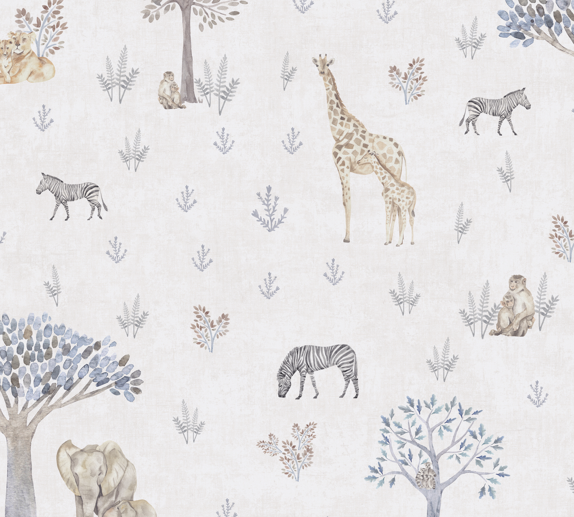 Thumbnail - A.S. Création Vliestapete 'Lilly & Luis' Tiere beige 0,53 x 10,05 m