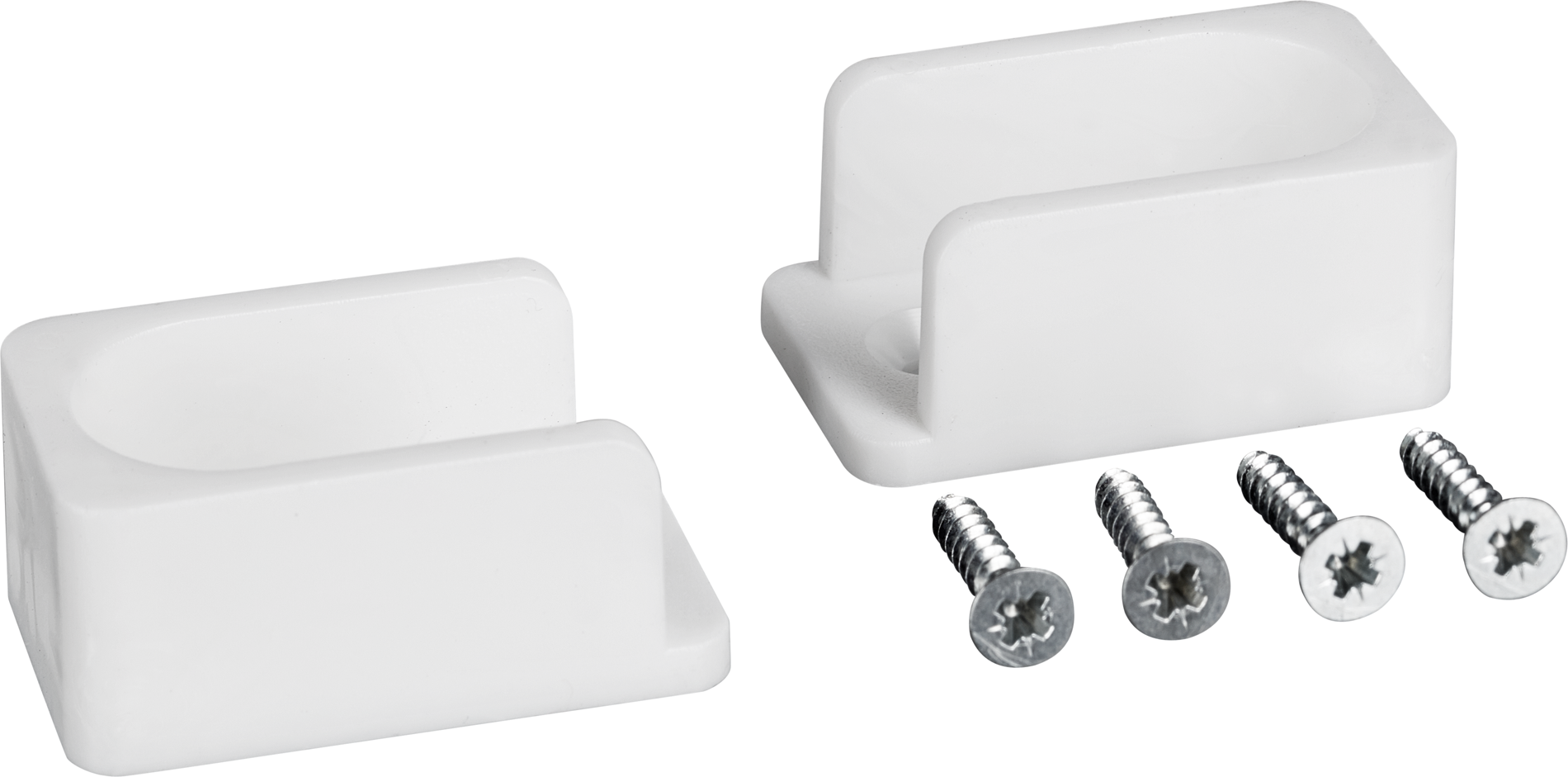 toom Stangenlager oval 30 x 15 mm weiß 2 Stück