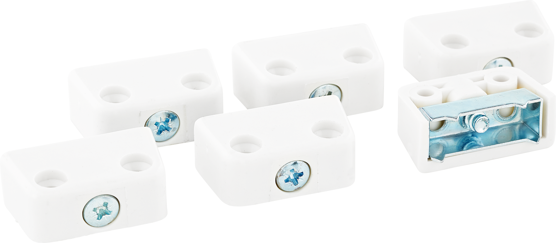 toom Trapezverbinder Kunststoff weiß 4 x 1,45 x 2,1 cm 6 Stück