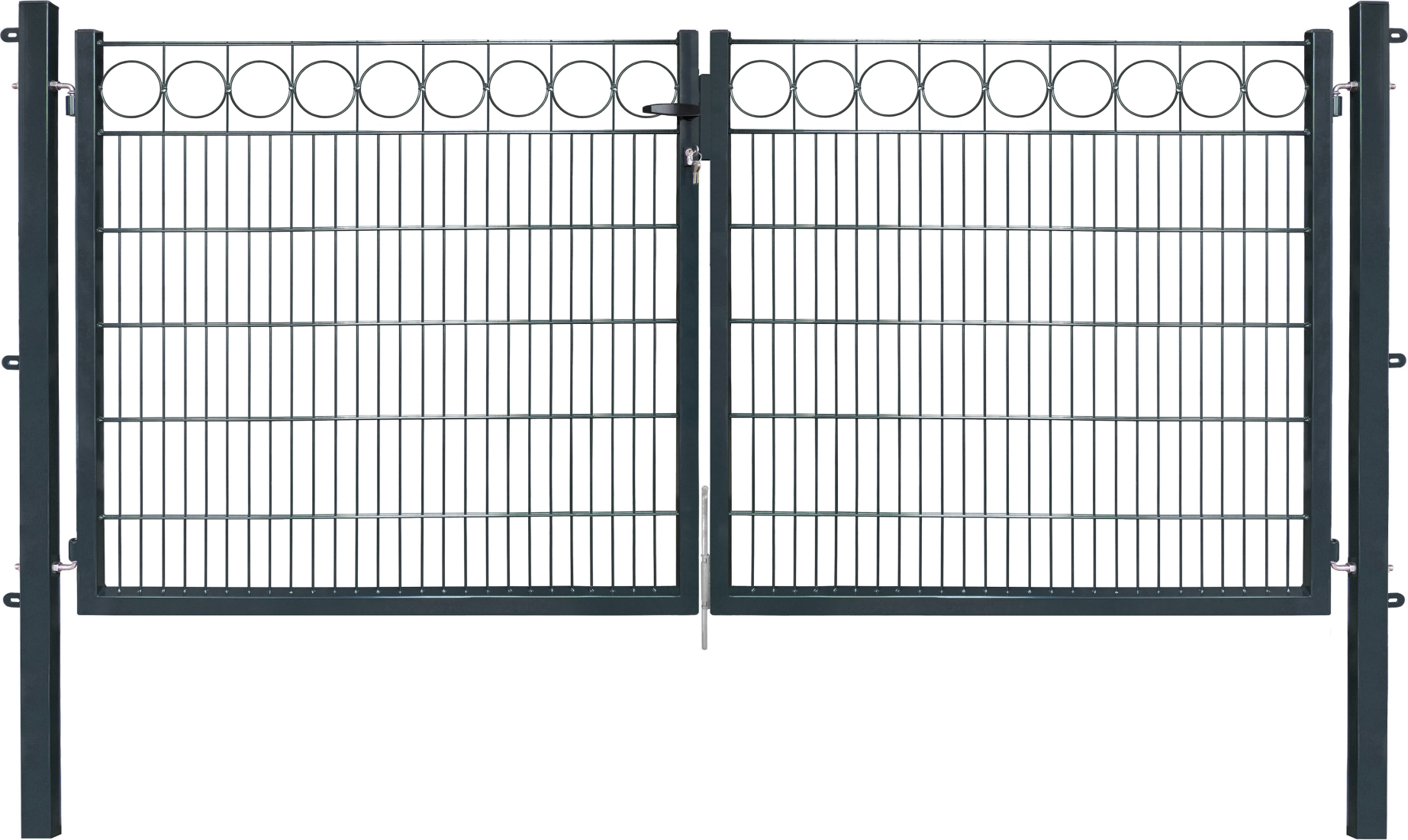 Arvotec Doppelflügeltor 'Exclusive' anthrazit 300 x 120 cm, mit Ringdekor